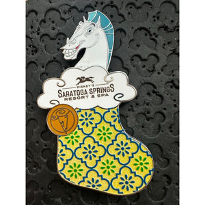 Unisex Disney Saratoga Springs Holiday Decor Pin One Size Yellow with Blue